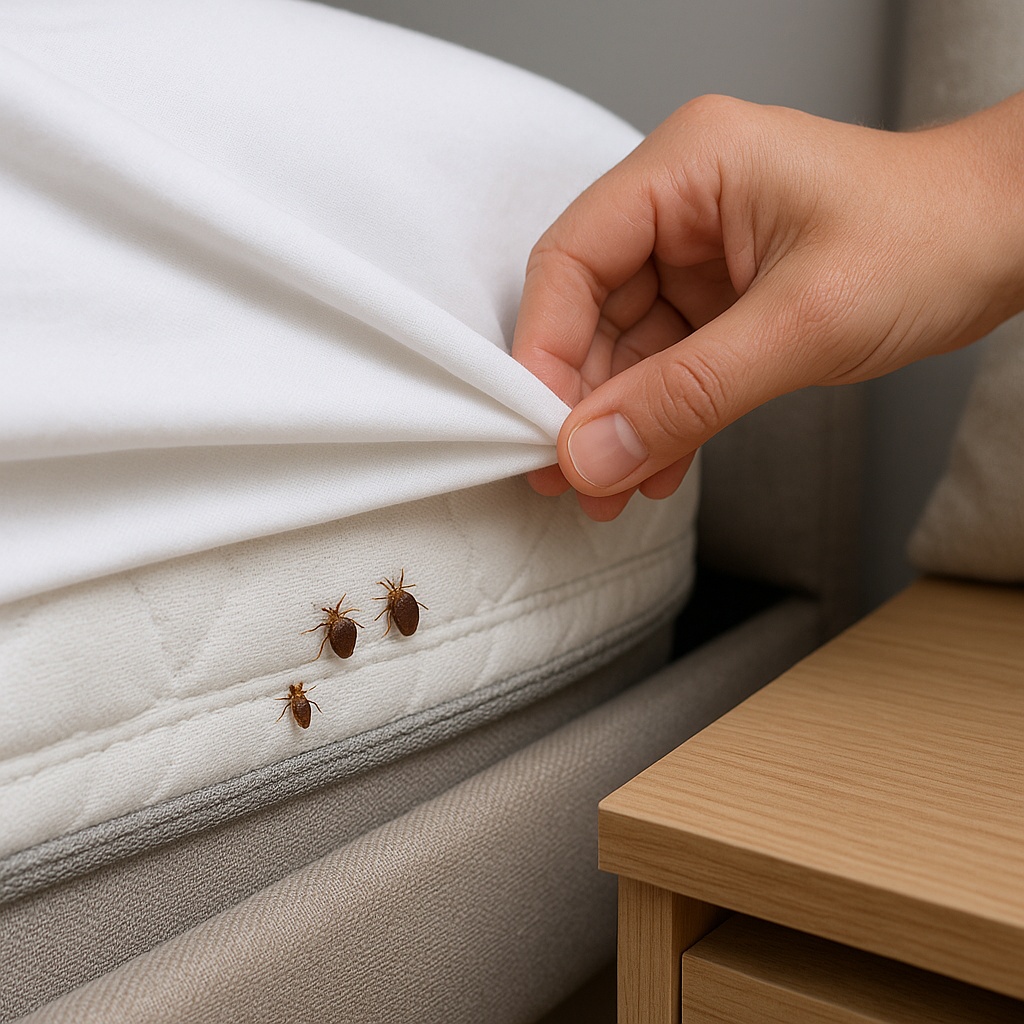 punaise de lit qui se cache